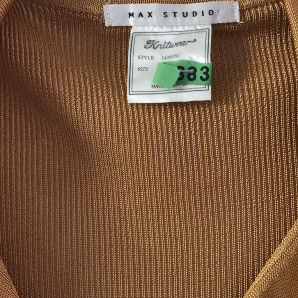 Vintage Gold Max Studio Rayon Knitted Cardigan — image 8 of 8